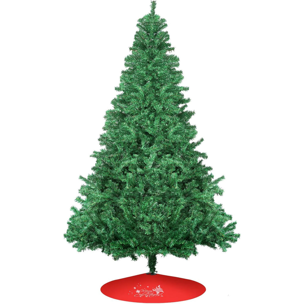 7ft/8ft Spruce Artificial Holiday Christmas Tree for Home/Party Decor w/1300 Branch Tips, Easy Assembly, Metal Hinges&Base
