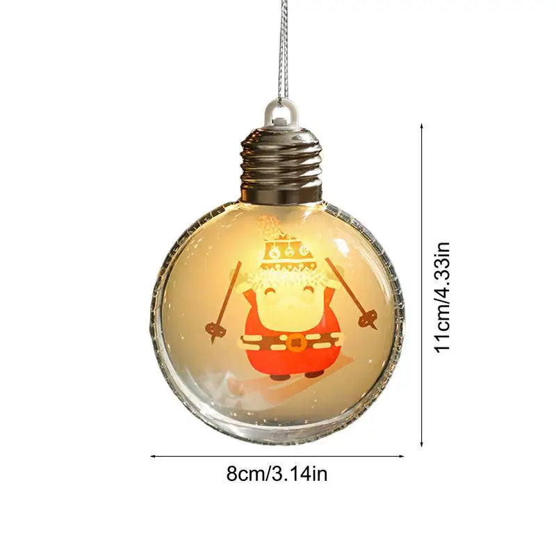 Christmas Transparent Ball Decoration 3.15 Inch Clear Christmas Ornaments Balls Warm Light Decorative Ball Christmas Tree