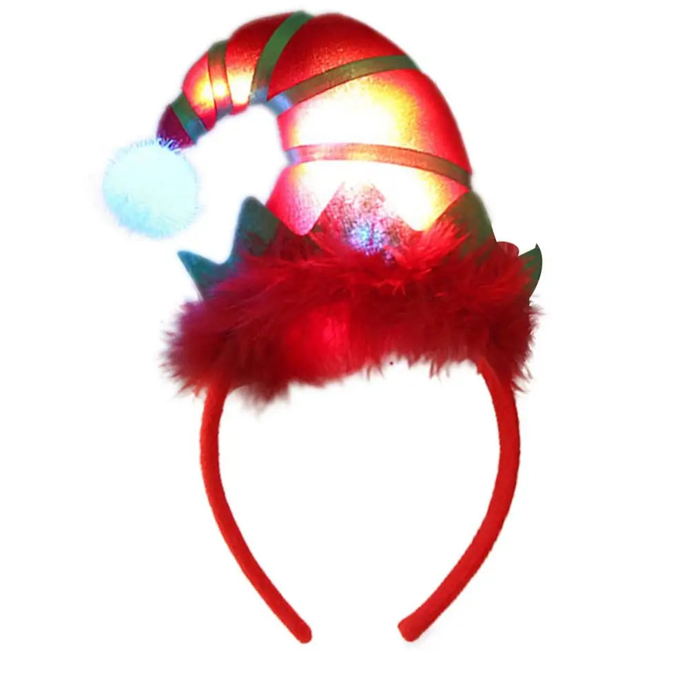 Christmas LED Headband Christmas Elf Headbands Xmas New Year Party Favors Gifts Photos Props Xmas Party Costume Headwear