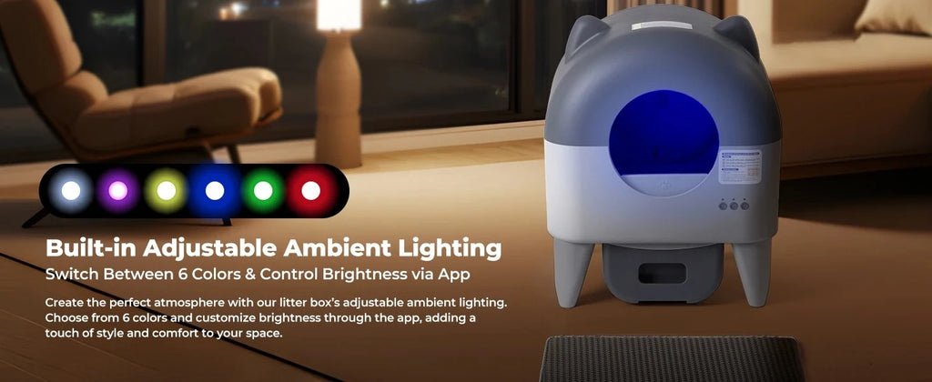 Automatic Cat Litter Box Extra Large Self Cleaning Litter Box with APP Control Odor Control for Multi-Cat Compatible