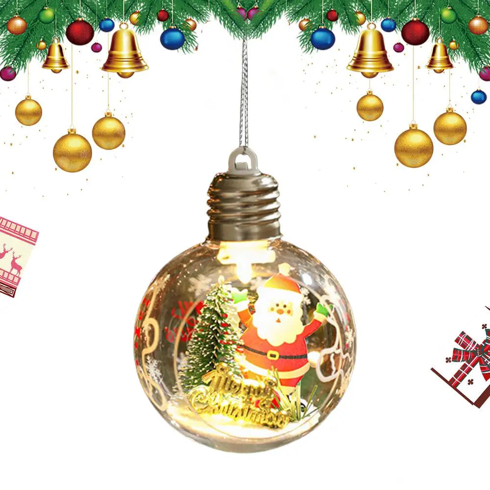 Christmas Transparent Ball Decoration 3.15 Inch Clear Christmas Ornaments Balls Warm Light Decorative Ball Christmas Tree