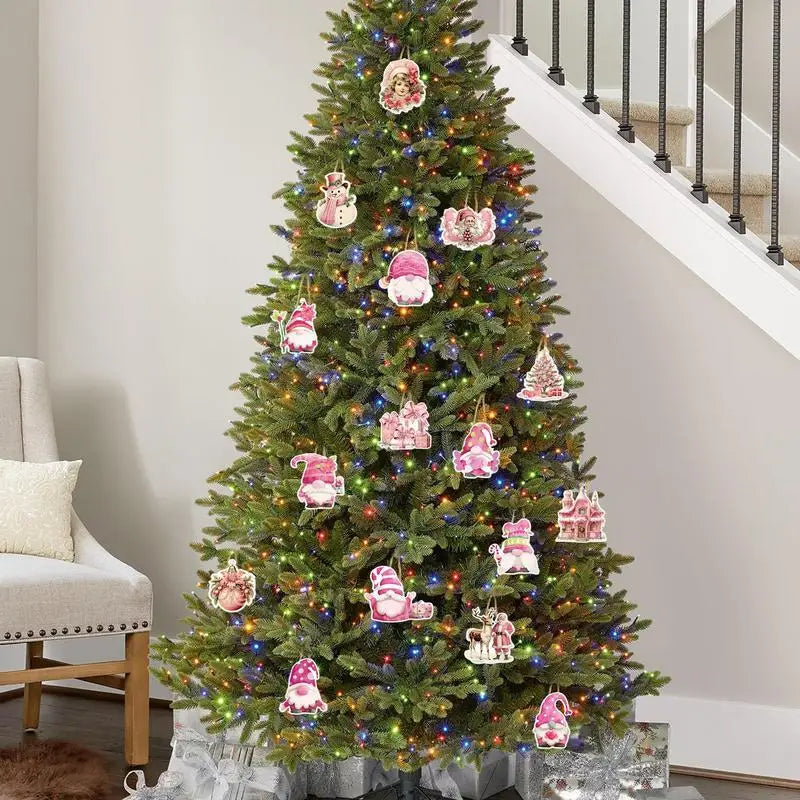 Tree Ornaments Pink Christmas Tree Ornaments Pink 8Pieces Christmas Pendants Tree Ornaments Vintage Holiday Decorations Cute