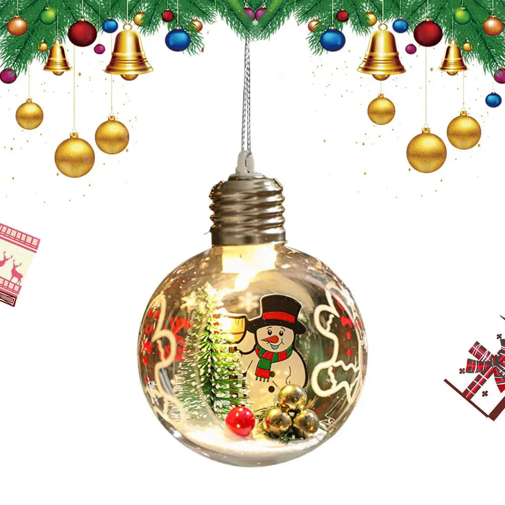 Christmas Transparent Ball Decoration 3.15 Inch Clear Christmas Ornaments Balls Warm Light Decorative Ball Christmas Tree
