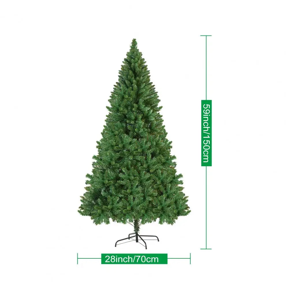 5FT Artificial Christmas Tree with Iron Base Christmas Holiday Pencil Tree with Thick Branch Tips Winter Party Christmas Decor