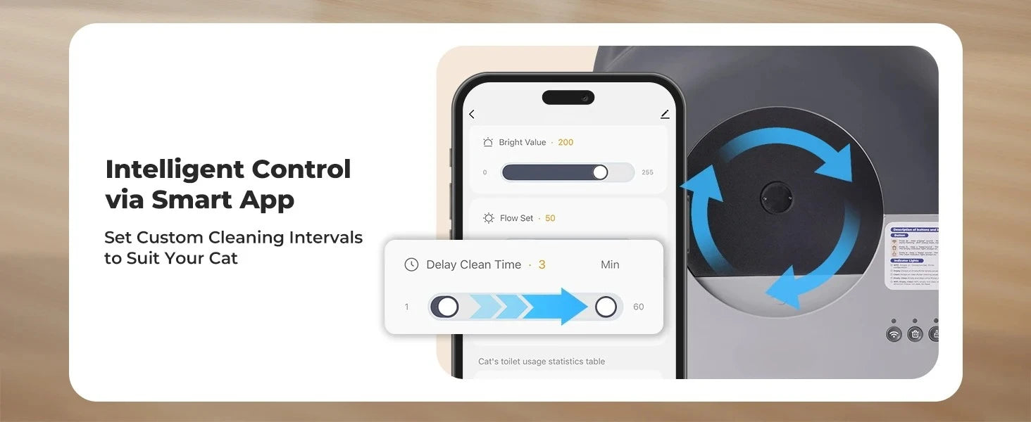 Automatic Cat Litter Box Extra Large Self Cleaning Litter Box with APP Control Odor Control for Multi-Cat Compatible