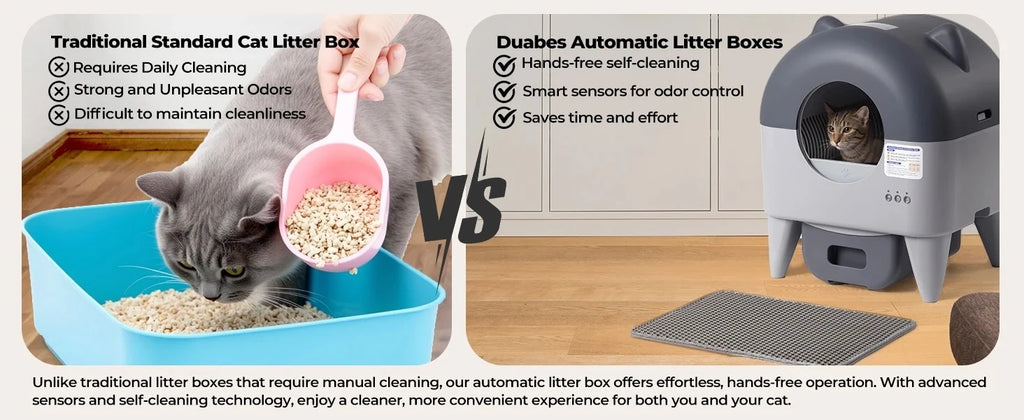 Automatic Cat Litter Box Extra Large Self Cleaning Litter Box with APP Control Odor Control for Multi-Cat Compatible