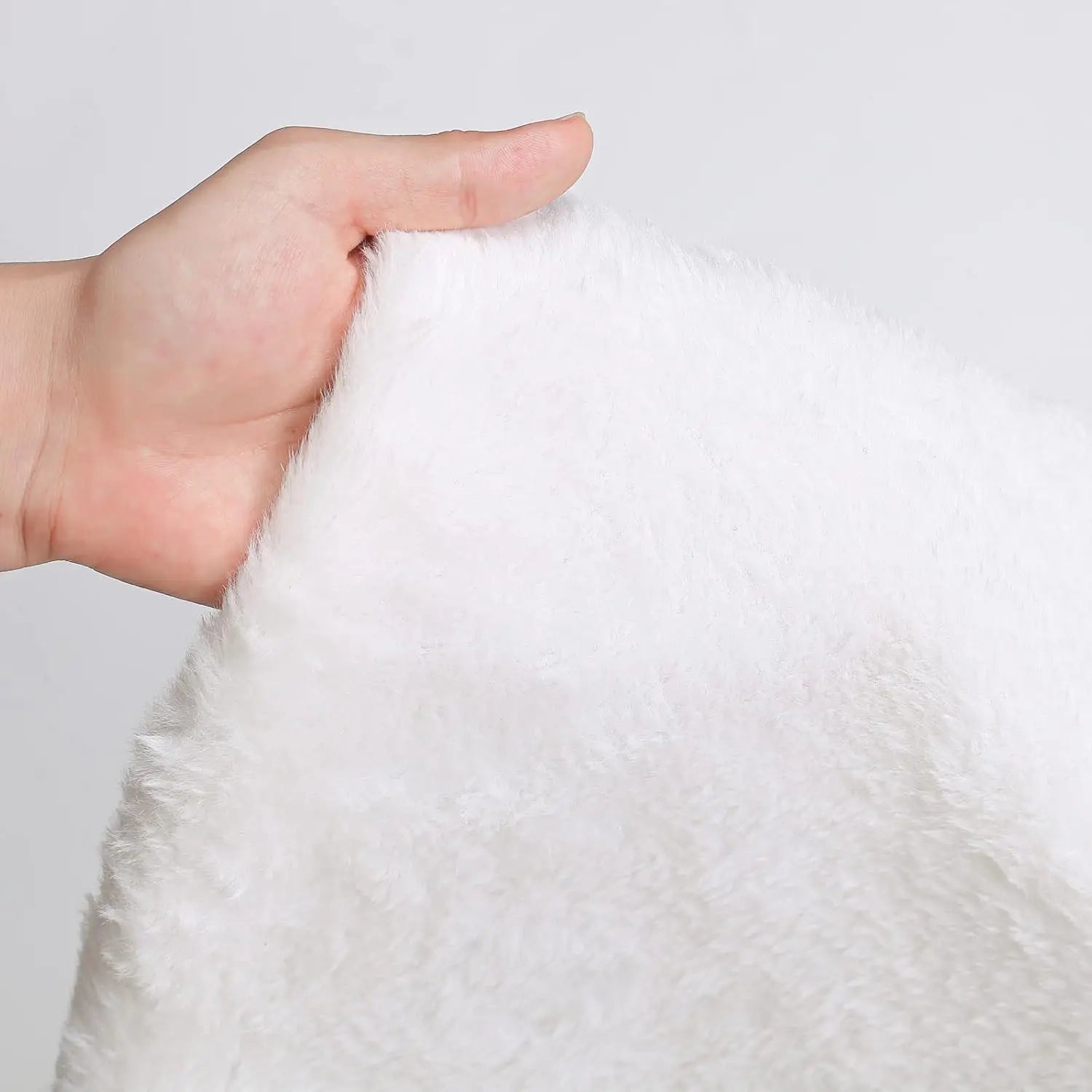 10 Pieces 24 Inch Christmas Tree Skirt, White Tree Skirt with Faux Fur Edge, Luxury Thick Rustic Christmas Tree Decorations Xmas