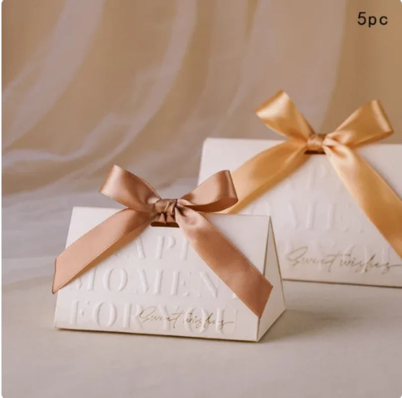 Special Love Gift Box with Ribbon for Wrapping Cookies and Candy Box Sweet Wishes Happy Wedding Party Decor Bridal Shower