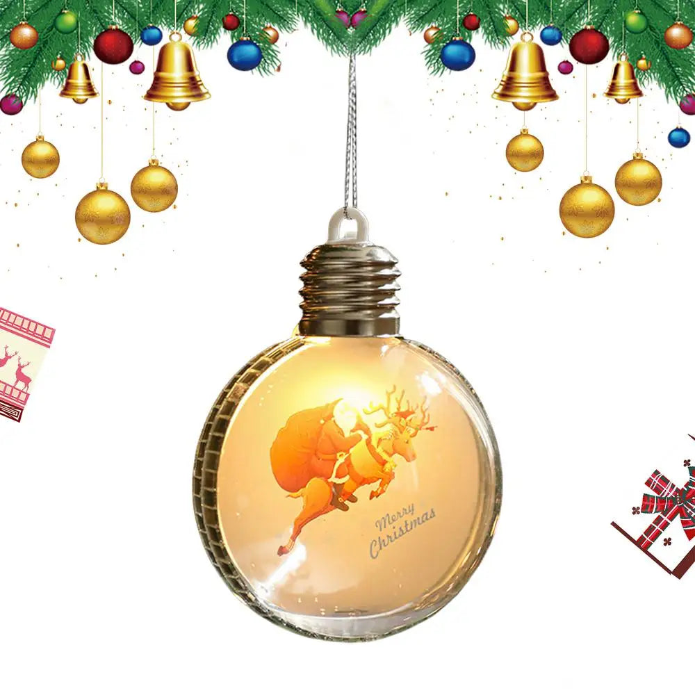 Christmas Transparent Ball Decoration 3.15 Inch Clear Christmas Ornaments Balls Warm Light Decorative Ball Christmas Tree