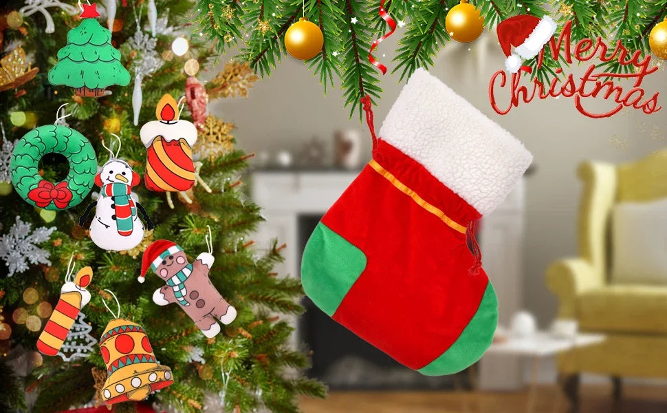 MorisMos 8 Pieces Christmas Ornaments Set Christmas Tree Decorations Gifts, Christmas Hanging Decor