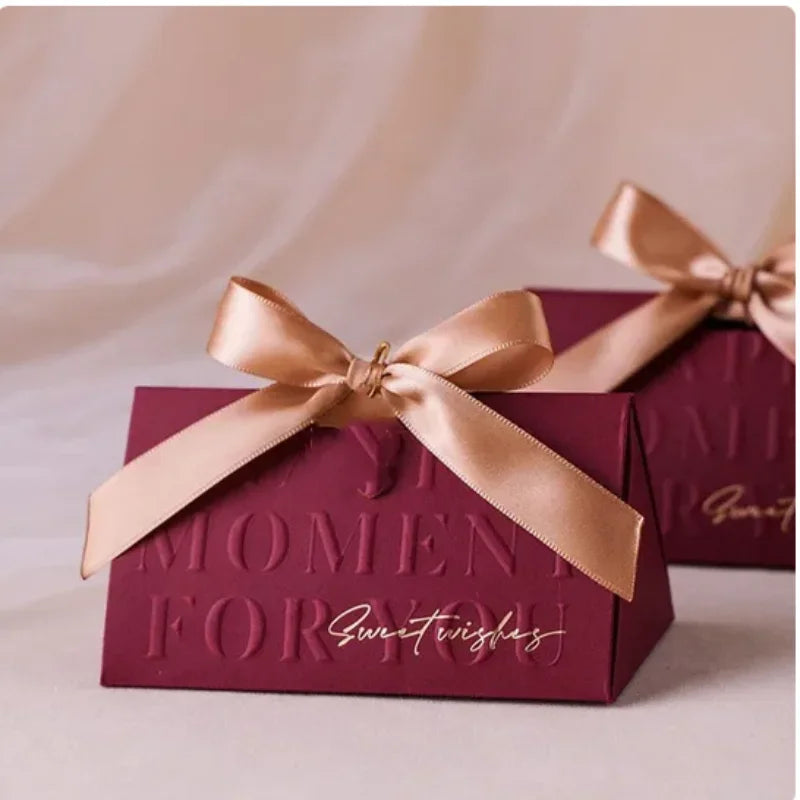 Special Love Gift Box with Ribbon for Wrapping Cookies and Candy Box Sweet Wishes Happy Wedding Party Decor Bridal Shower