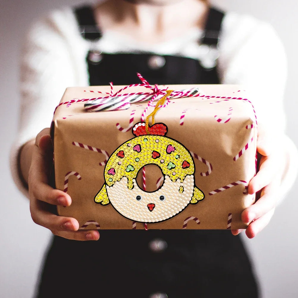 5/10Pcs/set Christmas Decor Diamond Painting Pendant Special-shaped Drill 5D DIY Hanging Ornament Spot Drill Cartoon Single Side