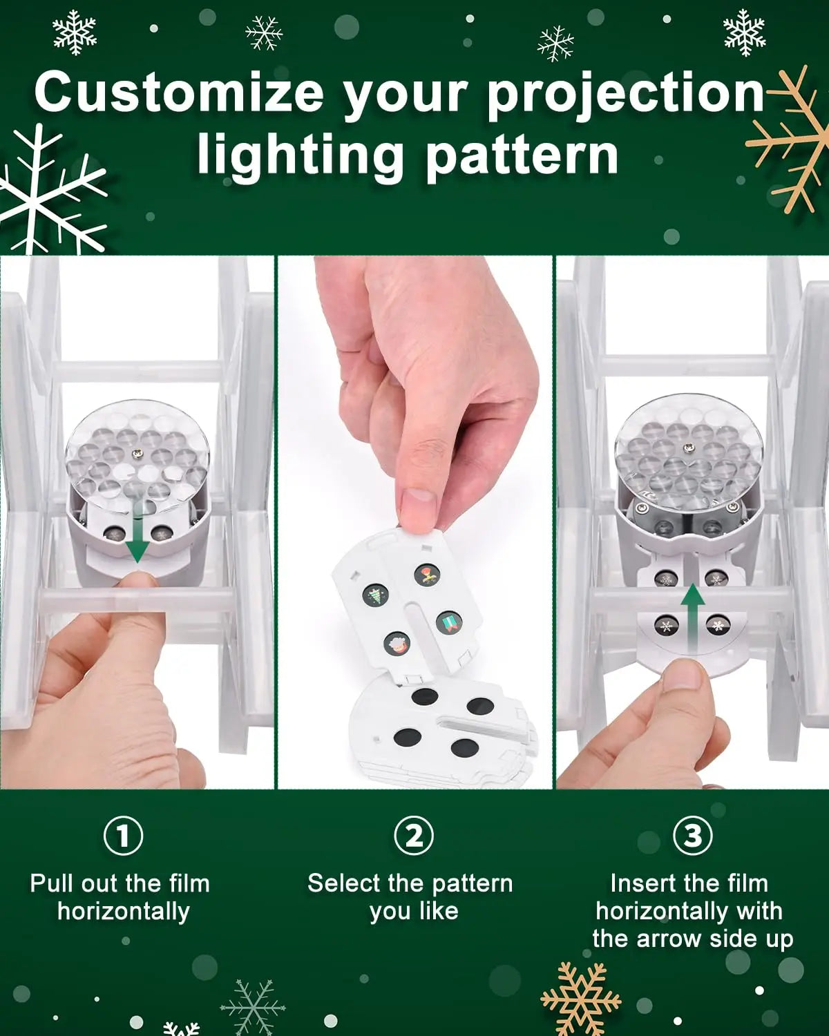 RGB Christmas Tree Topper Star with Projector, 4-in-1 Dynamic Lighting , Tool-Free Installation Xmas Decor for Home Party New Ye