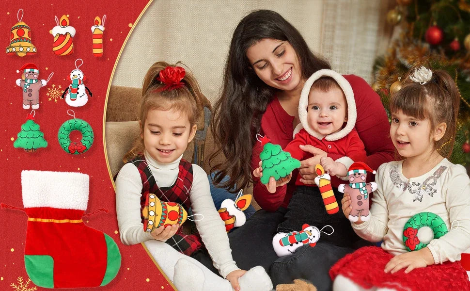 MorisMos 8 Pieces Christmas Ornaments Set Christmas Tree Decorations Gifts, Christmas Hanging Decor