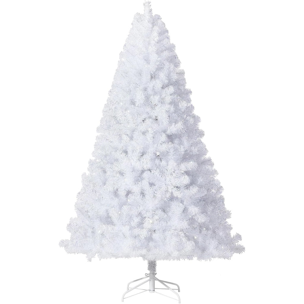 4.5/6/7.5/9Ft Prelit Christmas Tree Rose Gold Tinsel Christmas Tree With Warm White Led Lights Sparkle Xmas Decorations For Home