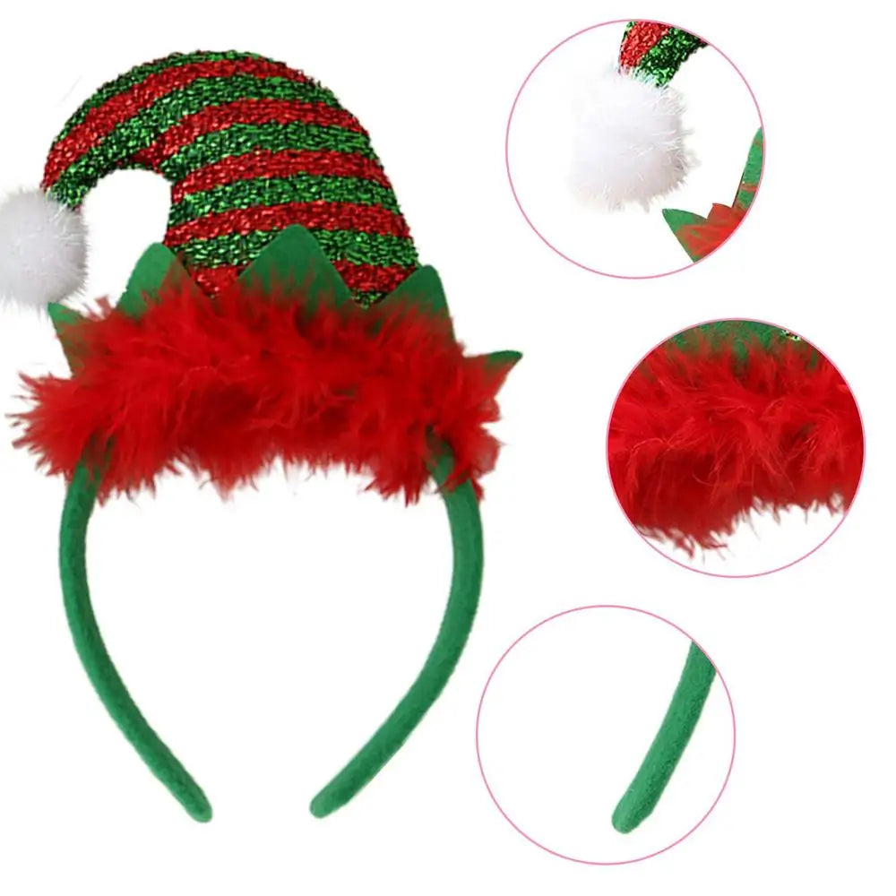 Christmas LED Headband Christmas Elf Headbands Xmas New Year Party Favors Gifts Photos Props Xmas Party Costume Headwear