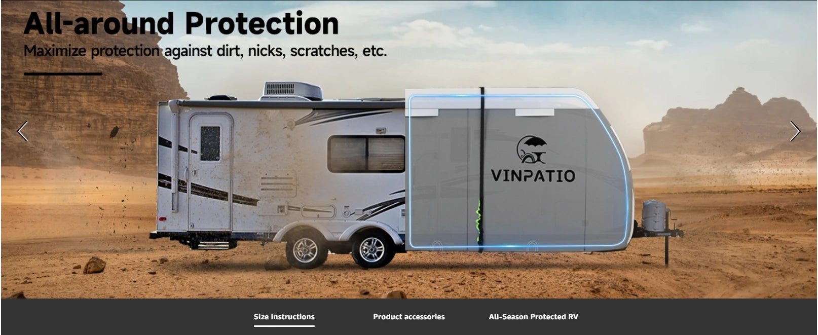 Travel Trailer RV Cover: 7 Layers Heavy Duty RV & Trailer Cover, Toy Hauler Cover r with 4 Tire Cover