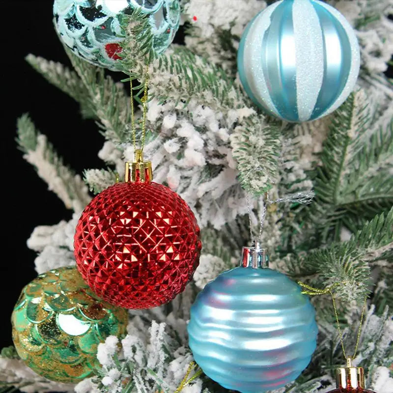 Colorful Balls 12pcs Christmas Tree Ball Set Decorative Ball Ornament Christmas Ornaments Set Classic Christmas Decorations