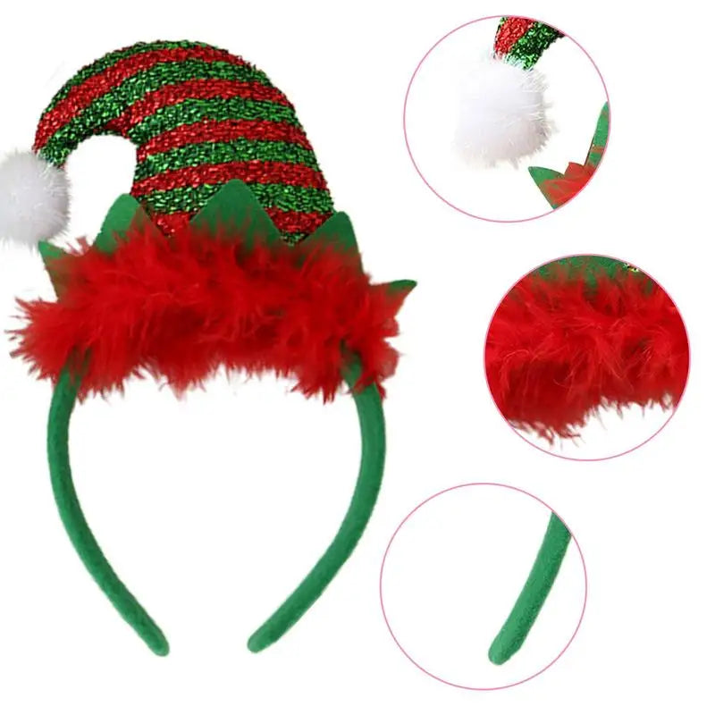 Christmas LED Headband Christmas Elf Headbands Xmas New Year Party Favors Gifts Photos Props Xmas Party Costume Headwear