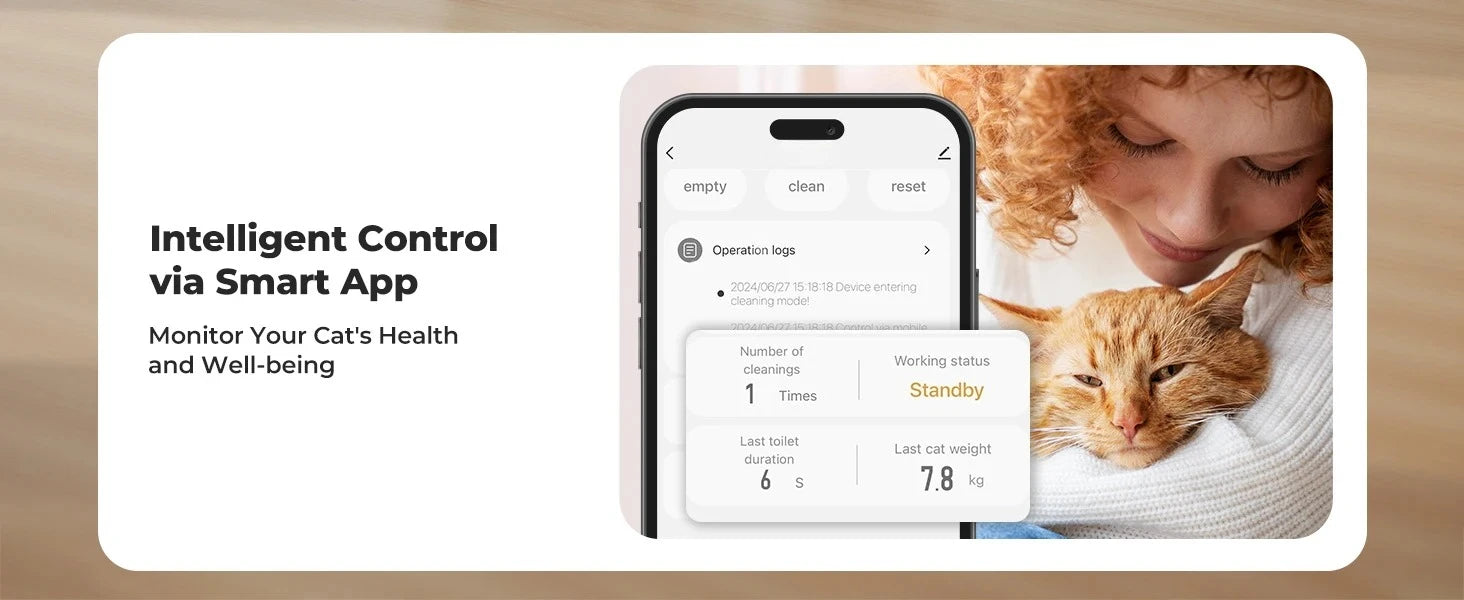 Automatic Cat Litter Box Extra Large Self Cleaning Litter Box with APP Control Odor Control for Multi-Cat Compatible