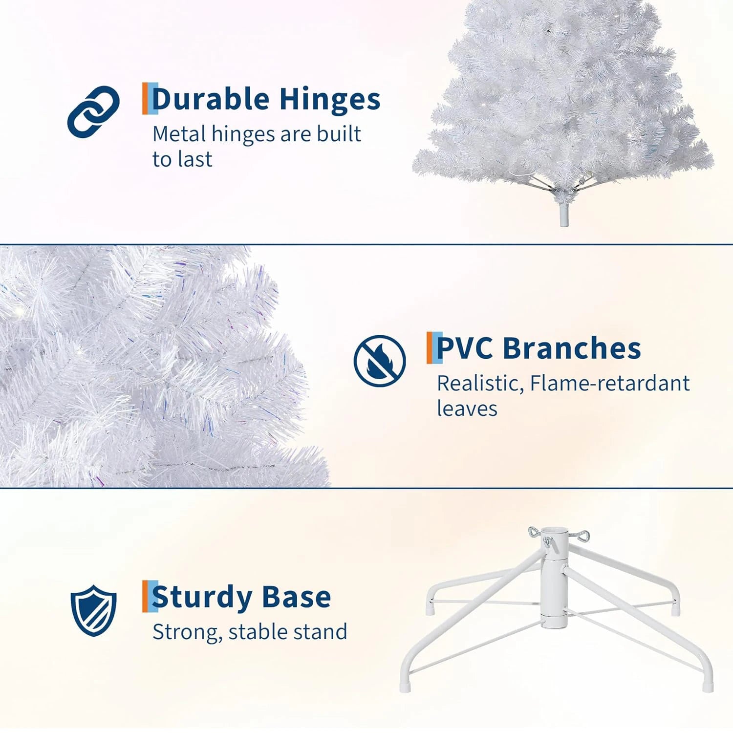 4.5/6/7.5/9Ft Prelit Christmas Tree Rose Gold Tinsel Christmas Tree With Warm White Led Lights Sparkle Xmas Decorations For Home