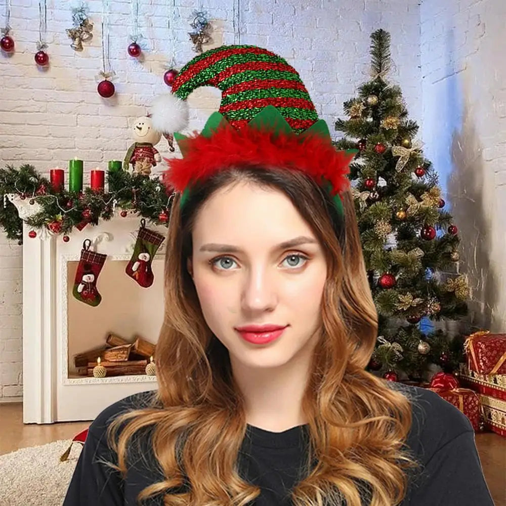 Christmas LED Headband Christmas Elf Headbands Xmas New Year Party Favors Gifts Photos Props Xmas Party Costume Headwear