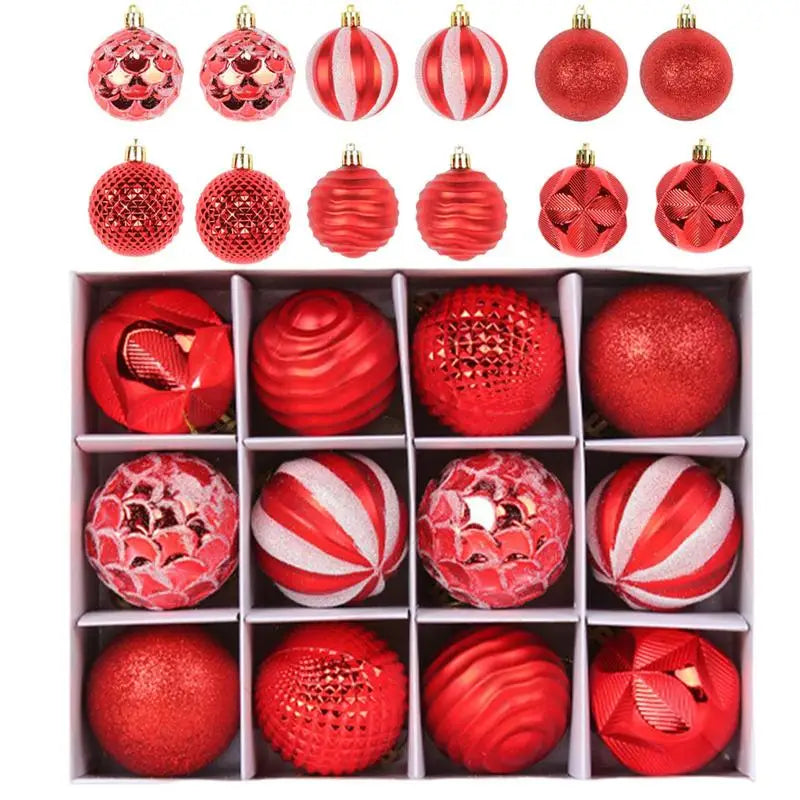 Colorful Balls 12pcs Christmas Tree Ball Set Decorative Ball Ornament Christmas Ornaments Set Classic Christmas Decorations